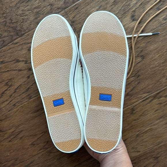 Keds Women's Cream Sneakers with Red Stitching - Picture 3 of 3